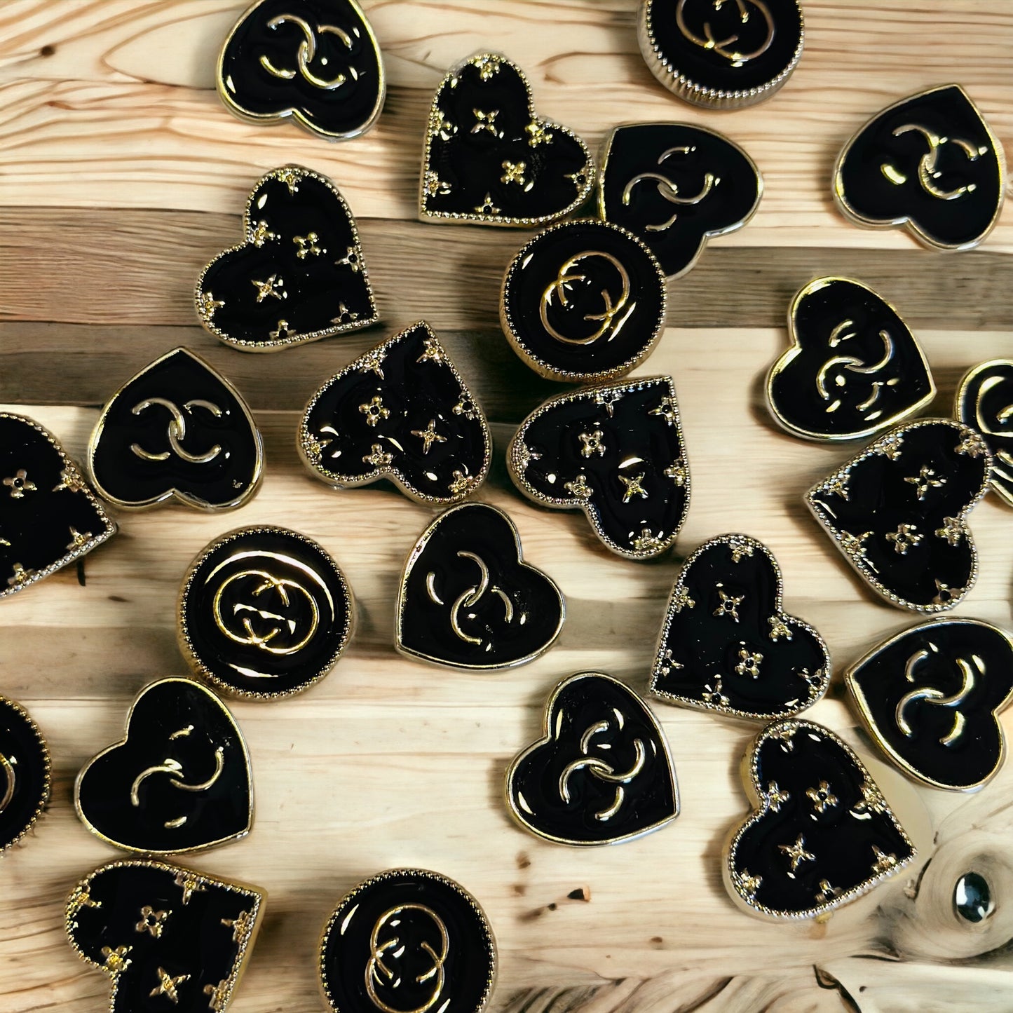 Mixed Logo Charms Black
