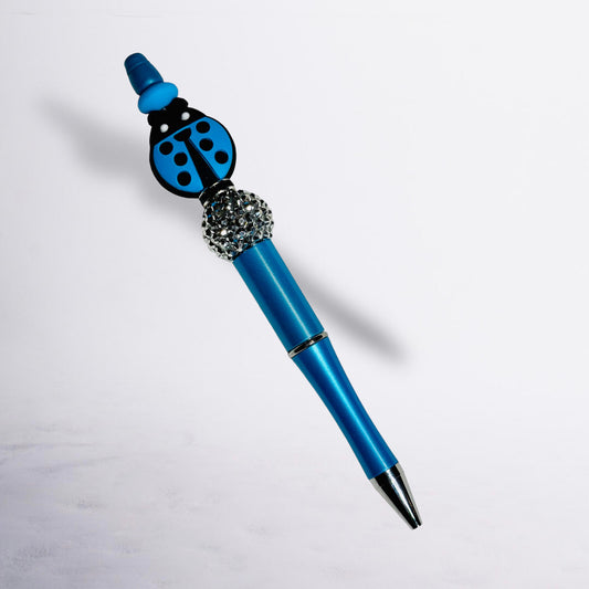 Lady Bug Beaded Pen