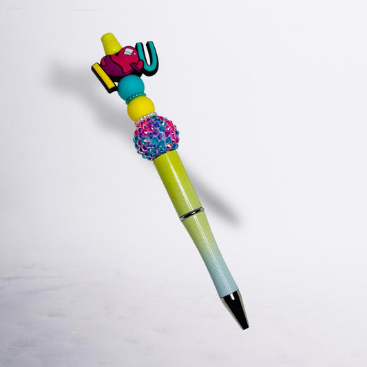 I Love You Beaded Pen