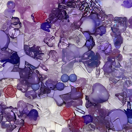 Purple Bead and Charm Mix