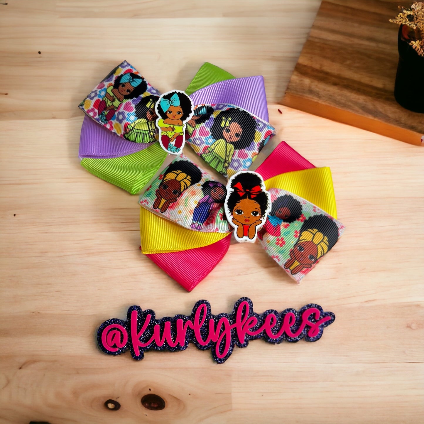 Pretty Brown Girl Hair Bow Set