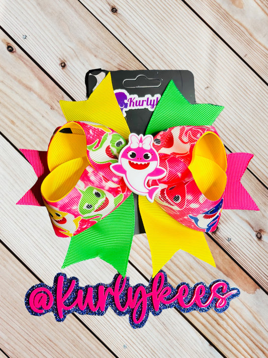 Baby Shark Hair Bow